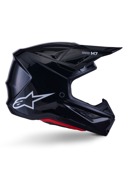 Casco Alpinestars S-M7 Solid Negro Brillante