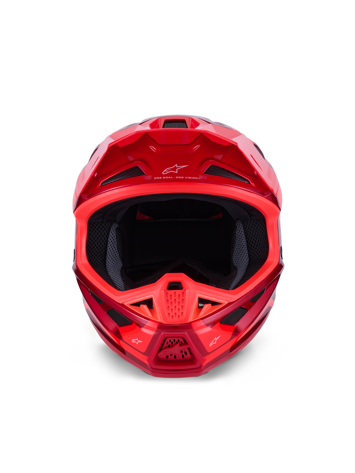 Casco Alpinestars S-M7 Core Rojo vista frontal