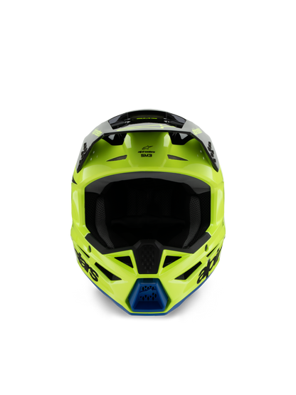 Casco Alpinestars Juvenil S-M3 Radium Amarillo Flúor / Negro / Azul Brillante - vista 2
