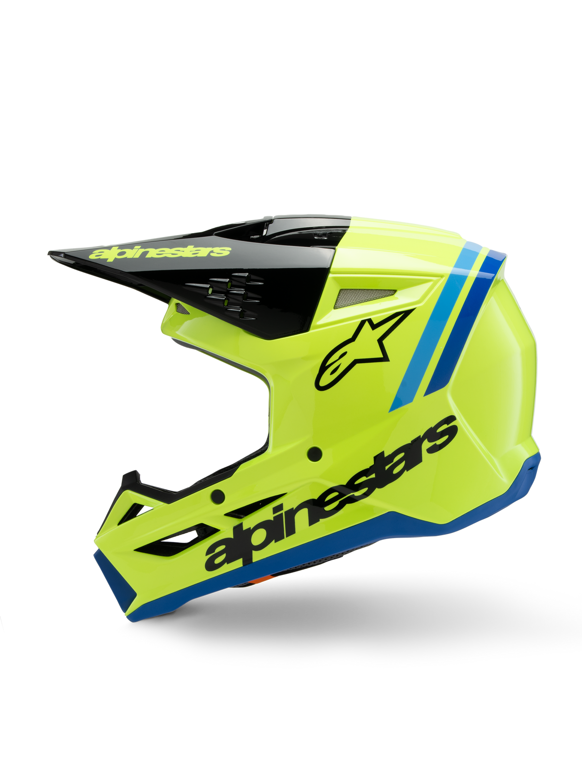 Casco Alpinestars Juvenil S-M3 Radium Amarillo Flúor / Negro / Azul Brillante - vista 5