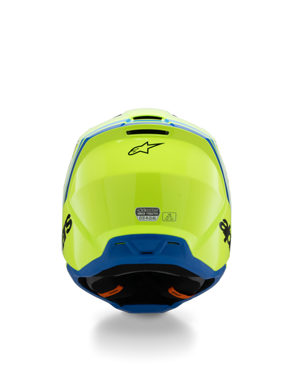 Casco Alpinestars Juvenil S-M3 Radium Amarillo Flúor / Negro / Azul Brillante - vista 4