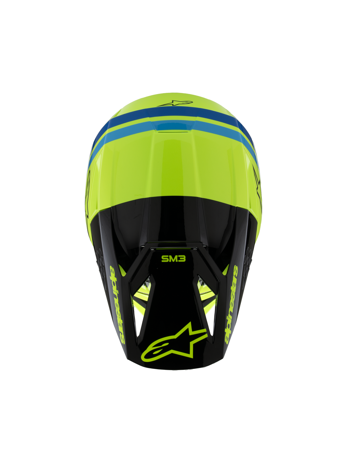 Casco Alpinestars Juvenil S-M3 Radium Amarillo Flúor / Negro / Azul Brillante - vista 7
