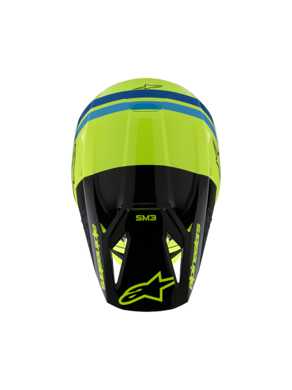Casco Alpinestars Juvenil S-M3 Radium Amarillo Flúor / Negro / Azul Brillante - vista 7