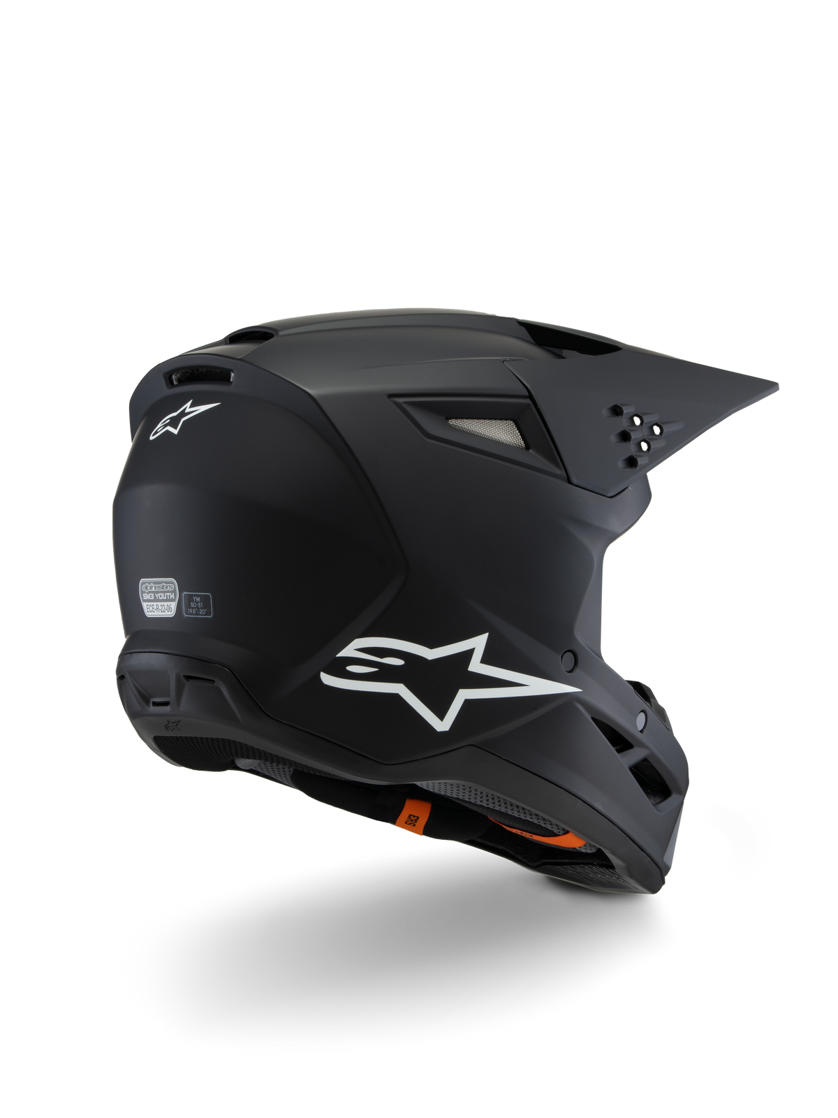 Casco Alpinestars Juvenil S-M3 Solid Negro Mate - vista 3