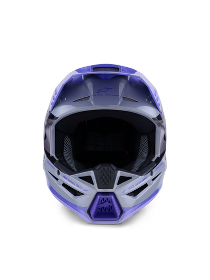 Casco Alpinestars S-M3 Jettson Gris / Morado / Negro Brillante - vista 2