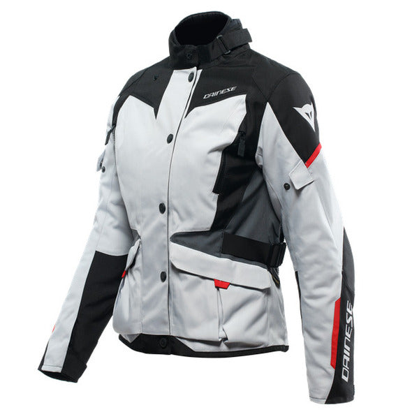 Chaqueta Dainese Tempest 3 D-Dry Lady Gris Glaciar / Negro / Rojo Lava