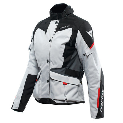 Chaqueta Dainese Tempest 3 D-Dry Lady Gris Glaciar / Negro / Rojo Lava