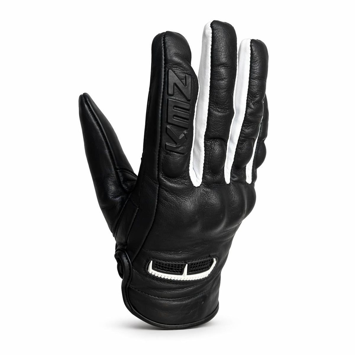 Guantes Moto Calle Mujer Women Negro/Blanco KMZ