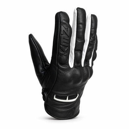Guantes Moto Calle Mujer Women Negro/Blanco KMZ