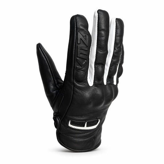 Guantes Moto Calle Mujer Women Negro/Blanco KMZ