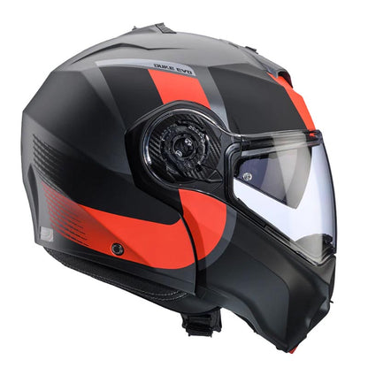 Casco Caberg duke evo Indy matt gun metal/red fluor/black