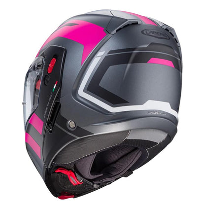 Casco Caberg Horus X Road MATT GUN METAL/BLACK/FUCSIA