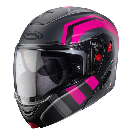Casco Caberg Horus X Road MATT GUN METAL/BLACK/FUCSIA