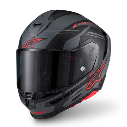 Casco ALPINESTARS S-R7 A-Core Negro/Gris/Rojo Matte