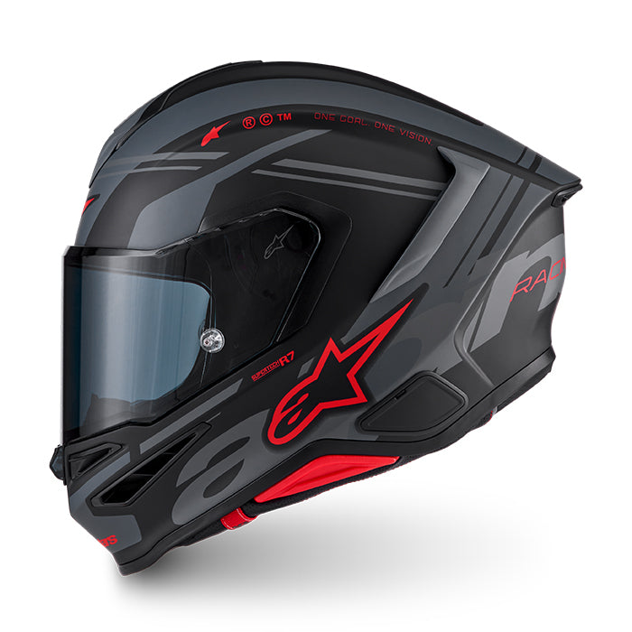 Casco ALPINESTARS S-R7 A-Core Negro/Gris/Rojo Matte