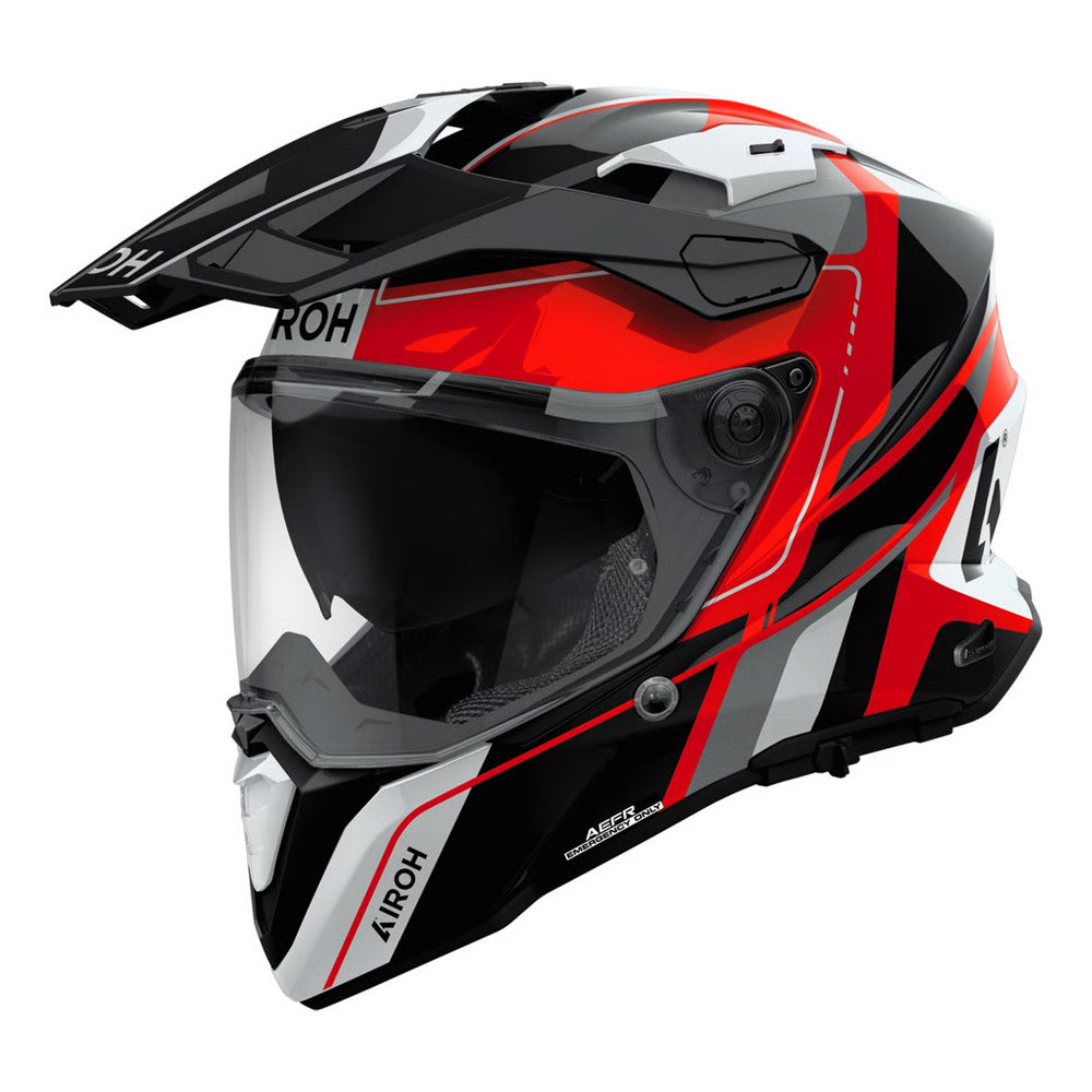 Casco Airoh Commander 2 Skip Rojo Brillo