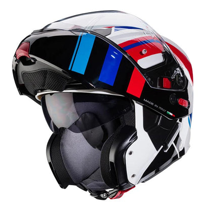 Casco Caberg Horus X Road WHITE/BLACK/RED/BLUE