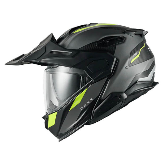 Casco Nexx X.LIFECOUNTRY TERRA GREY.NEON