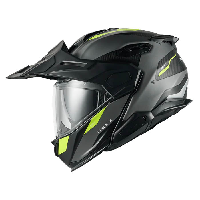 Casco Nexx X.LIFECOUNTRY TERRA GREY.NEON