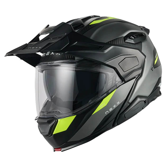 Casco Nexx X.LIFECOUNTRY TERRA GREY.NEON
