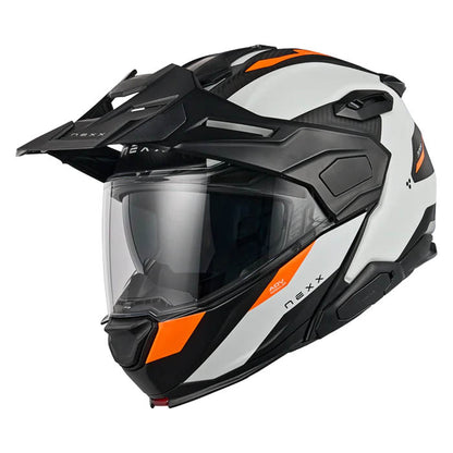 Casco Nexx X.LIFECOUNTRY TERRA WHITE.ORANGE