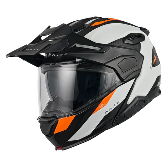 Casco Nexx X.LIFECOUNTRY TERRA WHITE.ORANGE