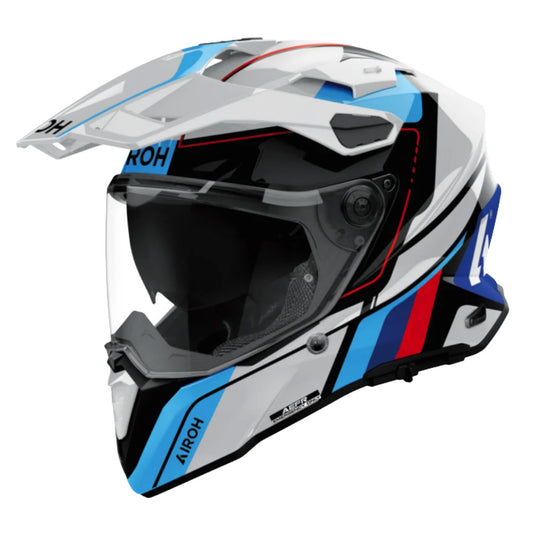 Casco Airoh Commander 2 Skip Blanco/Rojo Brillo