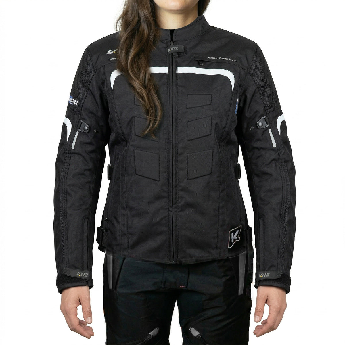 Chaqueta Moto Calle Mujer Metro Apex Negro Kmz