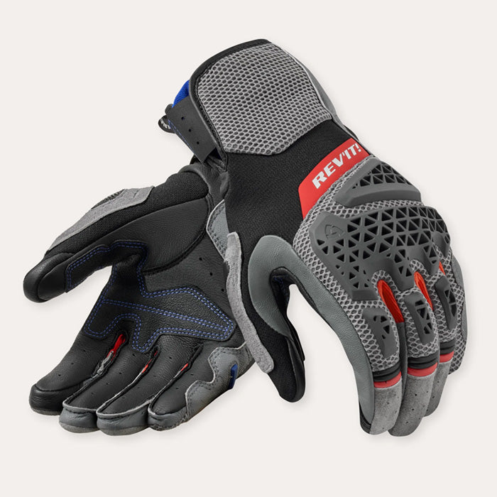 Guantes REVIT Sand 5 Grey / Red