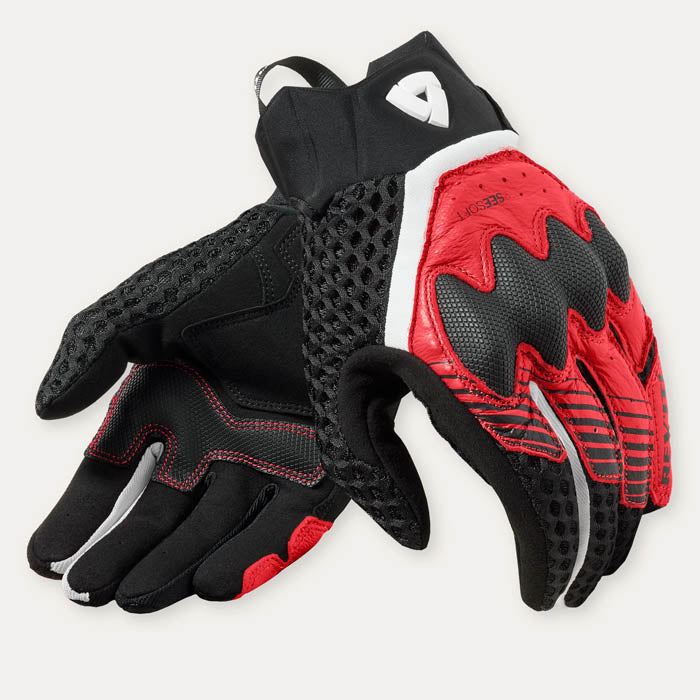 Guantes Revit Veloz Negro / Rojo