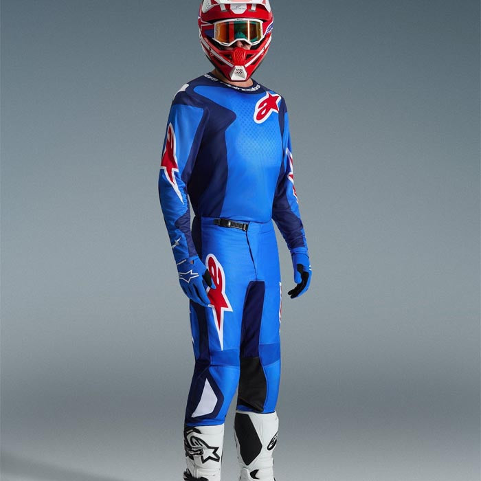 Jersey Alpinestars Fluid Grid 2026 Azul/Rojo