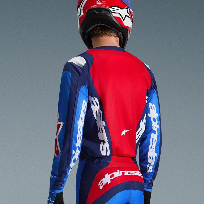 Jersey Alpinestars Fluid Grid 2026 Azul/Rojo