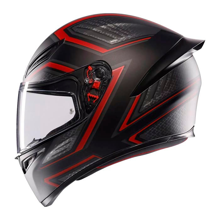 Casco AGV K1 S Sling Matt Black / Red – Motoqueros Chile