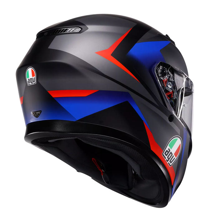 Casco AGV K3 STRIGA MATT BLACK/BLUE/RED