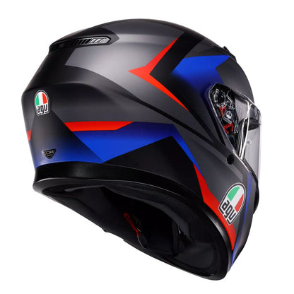 Casco AGV K3 STRIGA MATT BLACK/BLUE/RED
