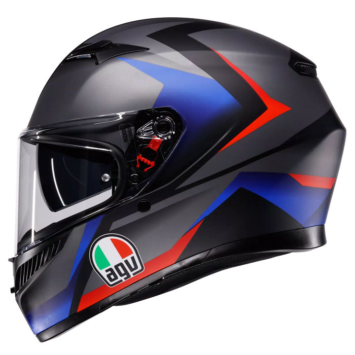 Casco AGV K3 STRIGA MATT BLACK/BLUE/RED