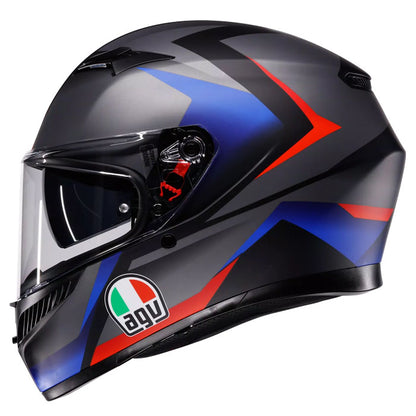 Casco AGV K3 STRIGA MATT BLACK/BLUE/RED