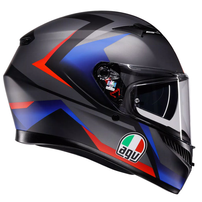 Casco AGV K3 STRIGA MATT BLACK/BLUE/RED
