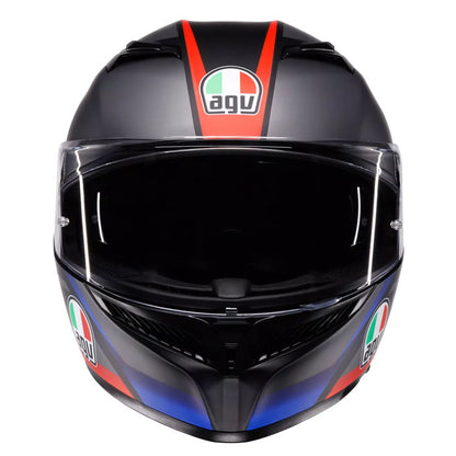 Casco AGV K3 STRIGA MATT BLACK/BLUE/RED
