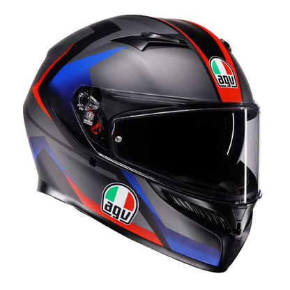 Casco AGV K3 STRIGA MATT BLACK/BLUE/RED
