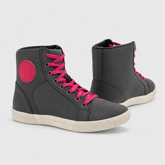 Zapatos Moto Calle Mujer Poco Suede Gris KMZ