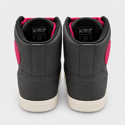 Zapatos Moto Calle Mujer Poco Suede Gris KMZ