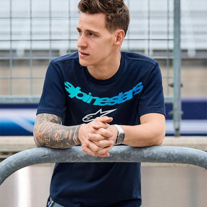 Polera Alpinestars Collared SS CSF Azul Oscuro