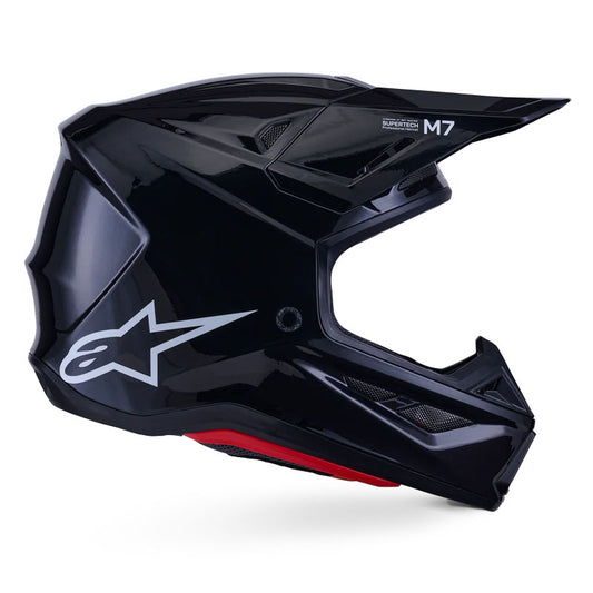 Casco Alpinestars S-M7 Solid Negro Brillante