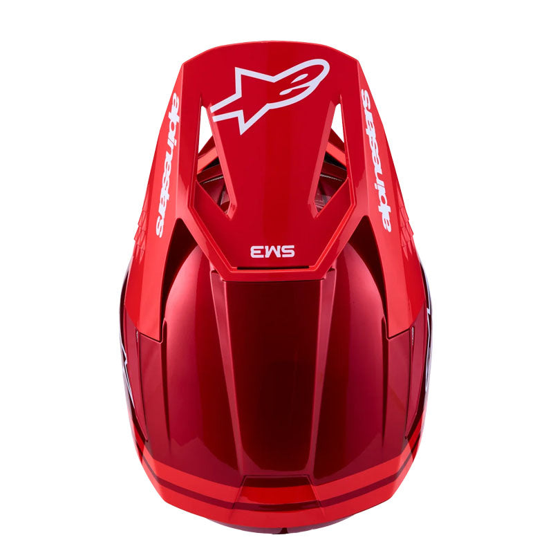Casco Alpinestars S-M3 Radium Rojo Mate / Rojo Flúor / Blanco Brillante