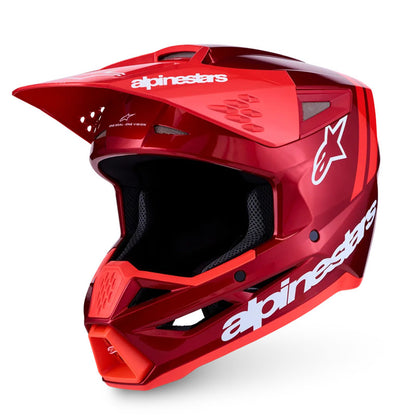 Casco Alpinestars S-M3 Radium Rojo Mate / Rojo Flúor / Blanco Brillante