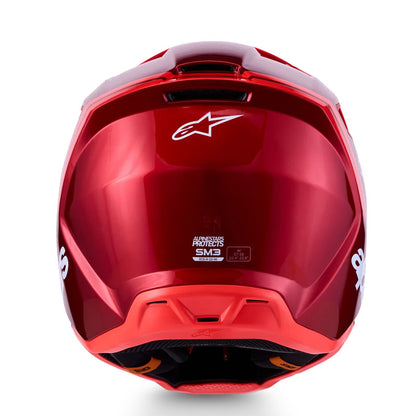 Casco Alpinestars S-M3 Radium Rojo Mate / Rojo Flúor / Blanco Brillante