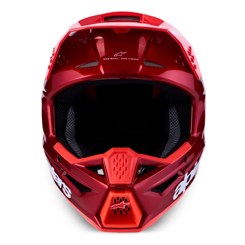 Casco Alpinestars S-M3 Radium Rojo Mate / Rojo Flúor / Blanco Brillante