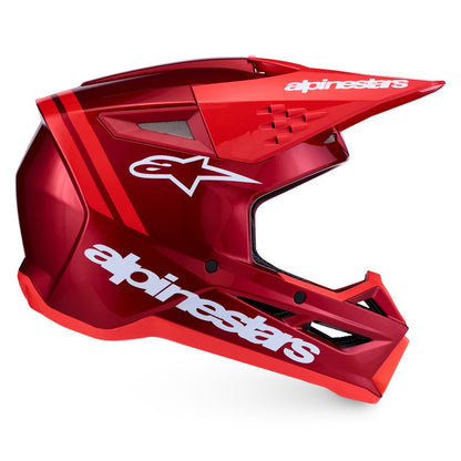 Casco Alpinestars S-M3 Radium Rojo Mate / Rojo Flúor / Blanco Brillante