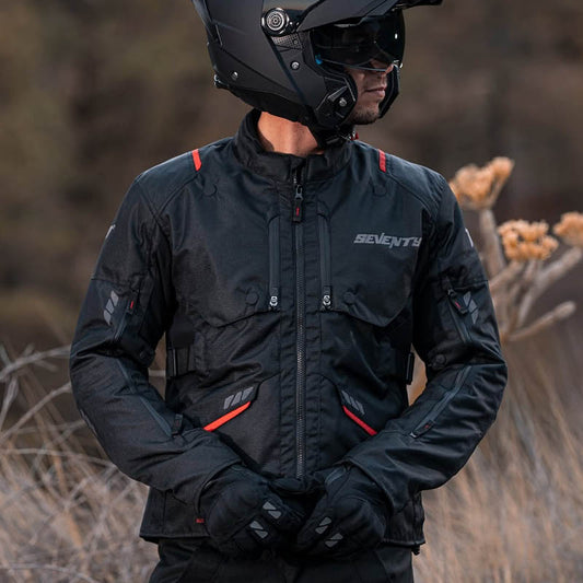 Chaqueta Seventy SD-JT67 Tanami Touring Negro/Rojo